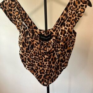 Vanessa Mooney Wild Animal Print Top